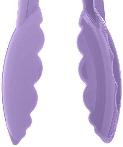 Mercer Culinary Hell's Tools Hi-Heat Utility Tongs  9.5 Inch  Purple - Image 3